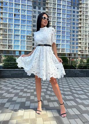 Жіноча брендова сукня  з поясом d•і•о•r