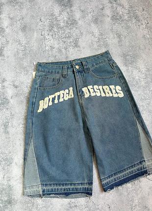 Джинсовые шорты bottega desires синие / черные