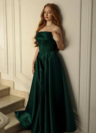 Випускне/вечірнє смарагдове плаття
