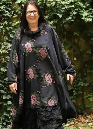 Шикарное шелковое платье кутюр вышивка