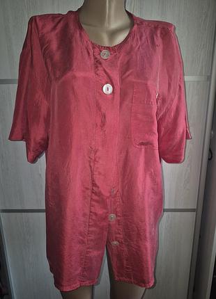 Блуза шовк коралл