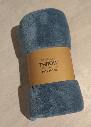 Плед 140 х 200 см. флисовый флис теплый на подарок покрывало декор травка плюшевый ikea плюш зимний зима тепленький