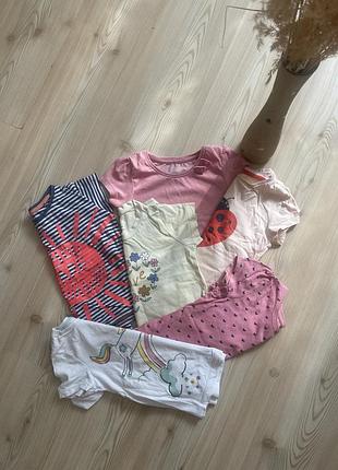 Лот 6 шт футболки майки для дівчинки вік 3-4 роки хороший стан