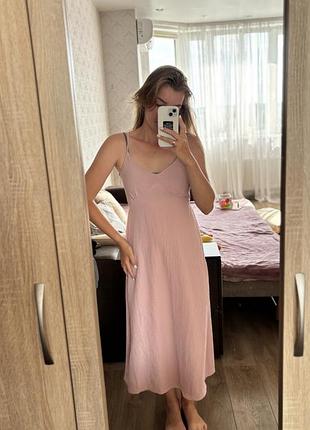 Платье stimma, розовое платье, платье миди