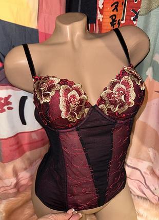 Якісний корсет 70с мереживо сітка adore moi