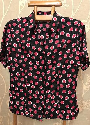 Очень красивая и стильная брендовая блузка в горох 19.