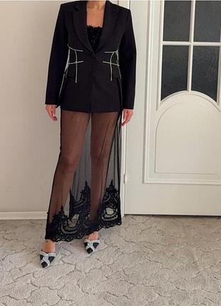 Прозора спідниця сітка мереживо