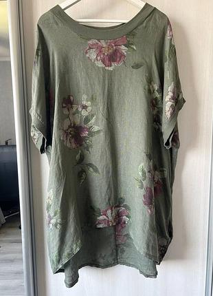 Блуза итальянская льняная ( сток)