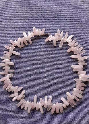 Намисто, рожевий кварц