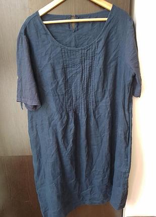 Платье льняное,100% лен, платье натуральное, батал