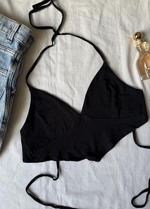 Чорний топ на завʼязках asos