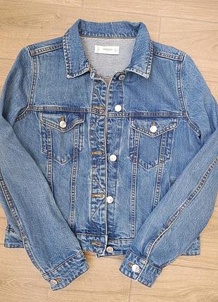 Джинсовая куртка пиджак mango