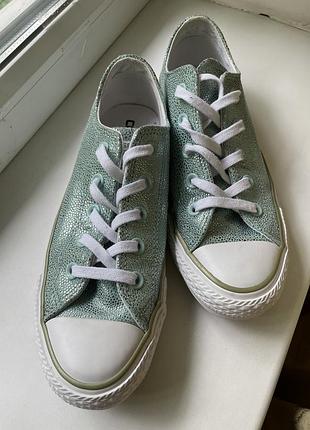 Кеди жіночі шкіряні converse блискучі