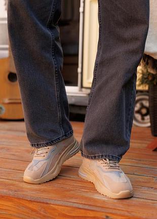 Кроссовки мужские 584934 бежевые