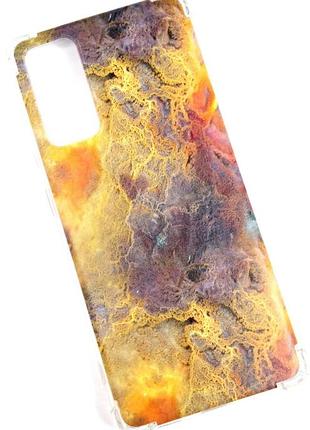 Чехол wonfurd с принтом для samsung galaxy s20 fe (золотистый мрамор)