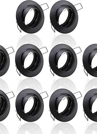 Точечные светильники 82 мм allesgute 10 штук ( черный)