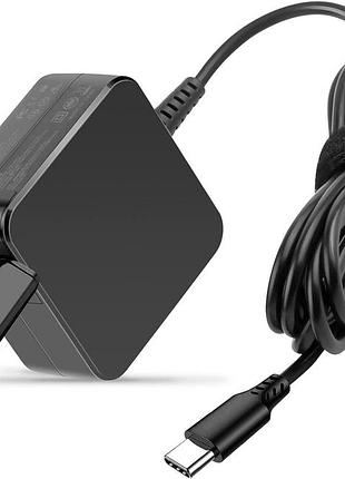 Зарядний пристрій aryee 45 вт сумісний з lenovo, samsung, huawei, xiaomi адаптерами type-c (чорний)