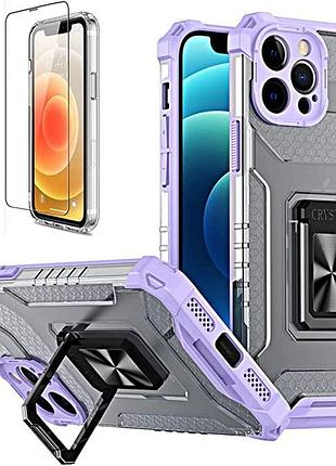 Чехол dygg для iphone 12 pro max (фиолетовый)