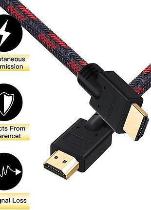 Кабель hdmi високошвидкісний shuliancable, з ethernet, 1080p, 18 гбіт/с, 1 метр