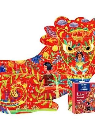 Пазл дитячий лев, 68 деталей, пазл для дітей від 3 років