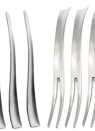 Десертные вилки и кофейные ложки easycomf из нержавеющей стали набор 12 предметов