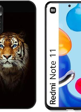 Чехол esakycn для xiaomi redmi note 11s / redmi note 11 (принт тигр)