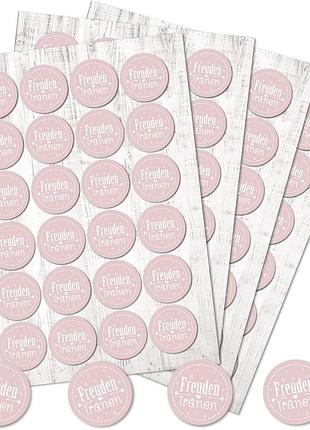 Набор из 96 самоклеящихся наклеек «слезы радости», 4 см, розово-белые, для свадебного декора