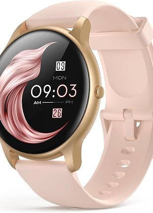 Смарт-часы agptek lw11 - 5atm, 100+ спортрежимов, пульсометр, шагомер, мониторинг сна (розовый)