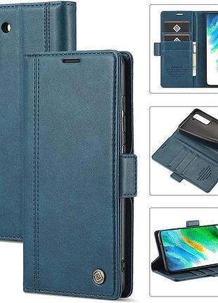 Чехол-книга caselive для samsung galaxy s21 6.2 дюйма (зелено-синий)