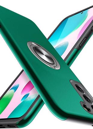 Чехол jame для samsung galaxy s21 с металлическим кольцом (зеленый)