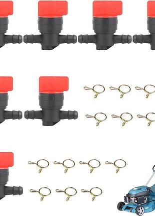 Gzkushi пластиковый бензиновый кран 7 шт для 1/4 дюймового шланга с хомутами