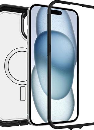 Прозрачный противоударный чехол otterbox defender xt magsafe для iphone 15 plus (6.7") - drop+ 5x
