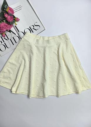 Юбка клеш/солнце молочная микки маус десней mickey mouse disney lc lauren conrad m eur 38р.