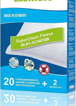 Dustwave mega pack - 20 мешков для пылесоса elco tec / elf bonus, сделано в германии