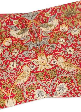 Набор подставок pimpernel morris & co strawberry thief red 6 шт, термостойкие, с пробковой основой