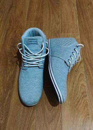 Кросівки чоловічі 46 р бренд jack&jones сірі оригінал нові м'які хайтопи high tops кроссовки