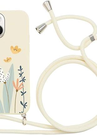 Чехол yoedge для iphone 14/13 (6.1"), ультратонкий силиконовый бампер с ремешком