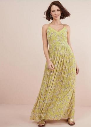 Шикарный шифоновый сарафан с юбкой-плиссе, plus size (56)