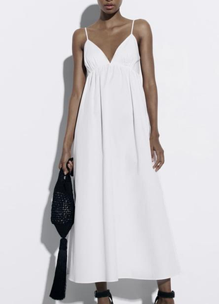 Біла сукня -сарафан  р.38