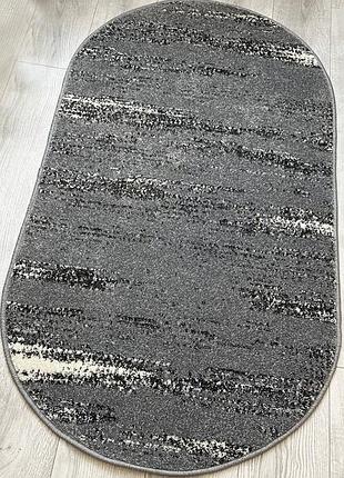 Ковер овальный серый 0.6 х 1.1 м espresso  l.gray / bone 02576a