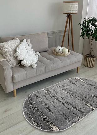 Ковер овальный серый 0.8 х 1.5 м espresso l.gray / bone 02576a