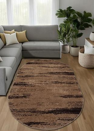 Ковер овальный 2.0 х 3.0 м бежево-коричневый  espresso beige / d.brown 02576a
