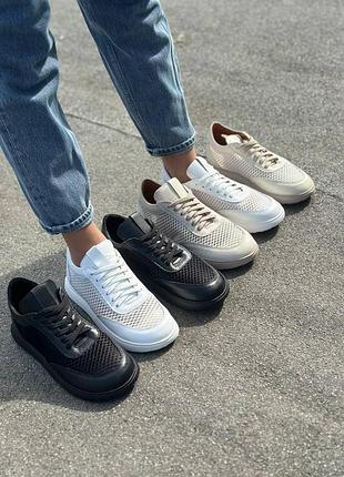 Кеди жіночі натуральна шкіра