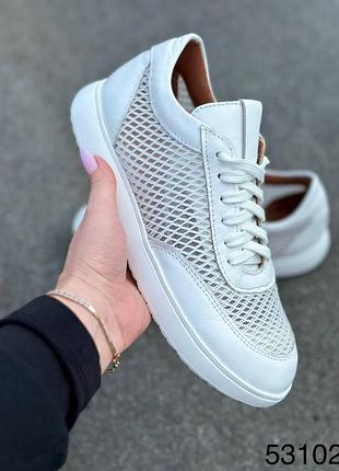 Кеди жіночі натуральна шкіра