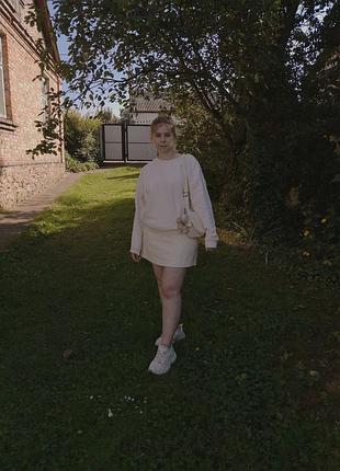 Юбка мини твидовая