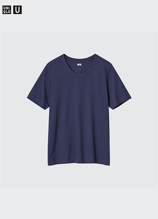 Футболка из 100% хлопка supima круглый вырез uniqlo