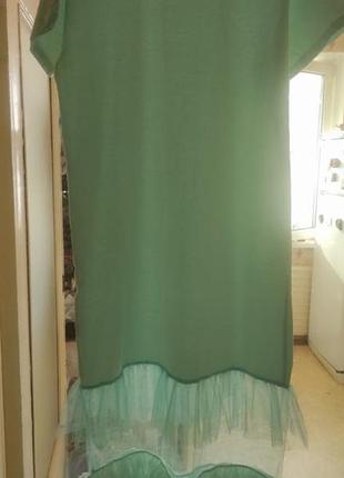 Платье - футболка с фатином