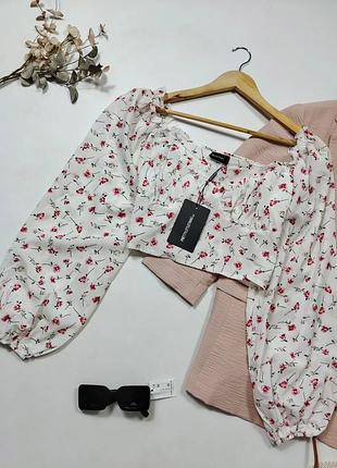 Блуза топ в квіти