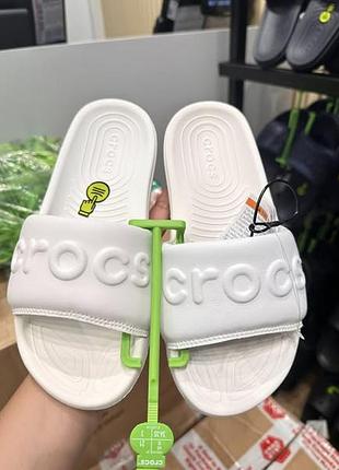 Жіночі шльопанці білі time crocs women's time crocs all day slide white