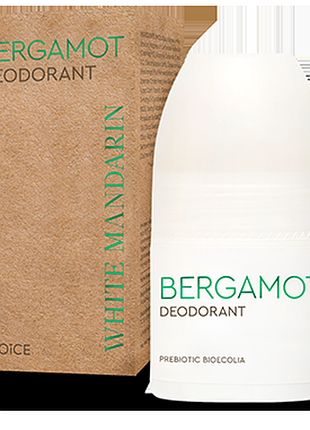 Натуральный дезодорант bergamot нейтрализация бактерий пота / ощущение свежести 50 мл